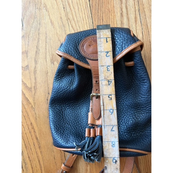 Vintage 90s Dooney & And Bourke Canyon Pebble Leather‎ Navy & Brown Backpack Y2K main image 11